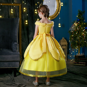 Halloween Niñas Bella Niños Vestidos Niña Fiesta La Bella y La Bestia Bella Princesa Vestido Niños - Product Image 5