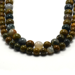 Bestone Cuentas sueltas Cuentas de piedra Cuentas redondas Ocean Jasper para hacer joyas DIY Diseños creativos - Product Image 4