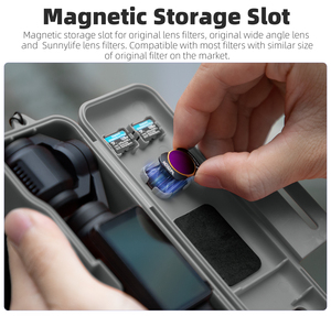Étui de protection magnétique à installation rapide avec boîte de rangement réglable pour dragonne <span class=keywords><strong>DJI</strong></span> <span class=keywords><strong>Osmo</strong></span> <span class=keywords><strong>Pocket</strong></span> 3 accessoires de caméra de sport - Product Image 3