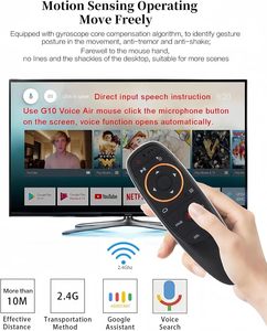 Télécommande vocale sans fil HUAYU G10S 2.4G avec gyroscope 6 axes et apprentissage IR pour Android TV Box et Smart TV – Usine avec 37 ans d'expérience - Product Image 4