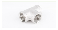 Raccord en T en acier inoxydable SS316, égal et réducteur, à souder bout à bout, avec collier de serrage fileté, raccord sanitaire en T, connecteur 3 voies ASME GB/T