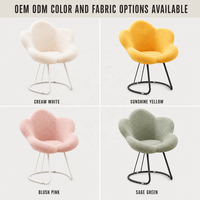 Chaise de maquillage en forme de pétale de fleur, style Ins, pour petit appartement, luxe léger, décoration de salon de manucure, tabouret décoratif pour chambre à coucher, salle de maquillage