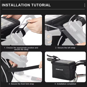 RIDERACE Sac <span class=keywords><strong>de</strong></span> <span class=keywords><strong>guidon</strong></span> <span class=keywords><strong>de</strong></span> vélo avec écran tactile Portable Multifonctionnel <span class=keywords><strong>Gravel</strong></span> Bike Frame Front Bag Road Cycling Accessories - Product Image 5