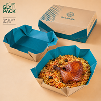 Boîte à emporter personnalisée de qualité alimentaire pour poulet et riz, pour Biryani, Mandi Bukhari, repas halal, restauration, emballage OEM