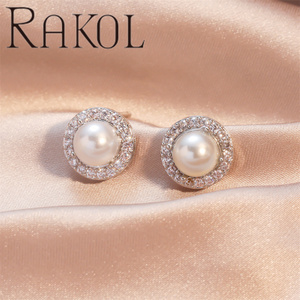 Rakol EP2258 forma rotonda di <span class=keywords><strong>perle</strong></span> <span class=keywords><strong>coltivate</strong></span> d'acqua dolce grandi gioielli di <span class=keywords><strong>perle</strong></span> <span class=keywords><strong>orecchini</strong></span> <span class=keywords><strong>orecchini</strong></span> donna orecchino - Product Image 1