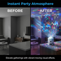 Alimenté par USB 360 °   Projecteur de Nuit à Ondes Océaniques Rotatives 5D Holographique Dynamique pour Chambre d'Enfant et Fête d'Anniversaire