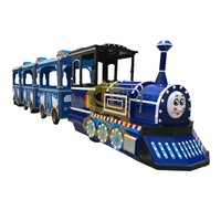Nouveau modèle de train électrique sans rail pour parc d'attractions, 24 places, train électrique sur route personnalisé