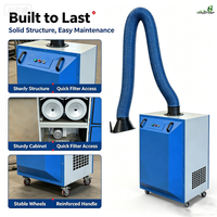 Extracteur de fumées de soudage à double filtre, purificateur mobile industriel de fumées et de poussières de soudage pour l'élimination des fumées de soudage