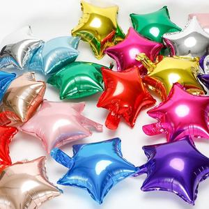 Ballons en aluminium Mylar en forme d'étoile à cinq branches de 24/5/10/18 pouces pour décoration de fête, vente directe d'usine - Product Image 1