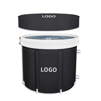 2024 Nouveau Design XXL bain de glace avec refroidisseur et filtre avec double vannes Bain de glace pliable portable