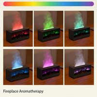 Diffuseur Mini Cheminée Électrique Portable, Humidificateur d'Arômes Pratique pour Bureau, Huiles Essentielles, Hôtels, Aromathérapie