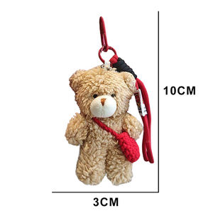 Llavero de peluche de oso de peluche, bonito colgante suave y esponjoso para funda de teléfono, bolso o cartera, accesorio de regalo - Product Image 5