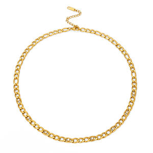 MYNECK 2026 NUEVO Conjunto de Collar de Cadena Cubana de Acero Inoxidable con Baño de Oro de 18K y Circonita, Estilo HIPHOP, para Mujer - Product Image 3