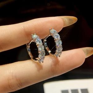 High Quality Moissanite Diamond <b>Earrings</b> Sterling <b>Silver</b> Fashion Jewelry for Women Boutique Retail Online Store and Gift Use - Product Image 6