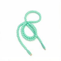 Câble de données pour voiture à charge rapide de type C avec perles bleu turquoise USB/Connecteurs