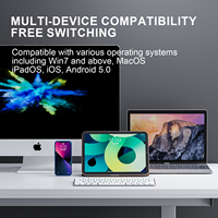 Nuevo Teclado Inalámbrico K303 Ergonómico con Interruptores de Tijera, Interfaz USB Tipo-C, Diseño Ultrafino de Metal, Compatible, Negro