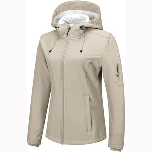 <strong>Women's</strong> Waterproof Warm Lightweight <strong>Softshell</strong> Jacket Windproof Hood Winter Insulated <strong>Coat</strong> for Outdoor with Custom Logo Options - Product Image 2