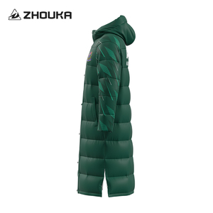 女式定制防水防风长足球运动羽绒服外套休闲舒适冬季河豚自动切割 - Product Image 2