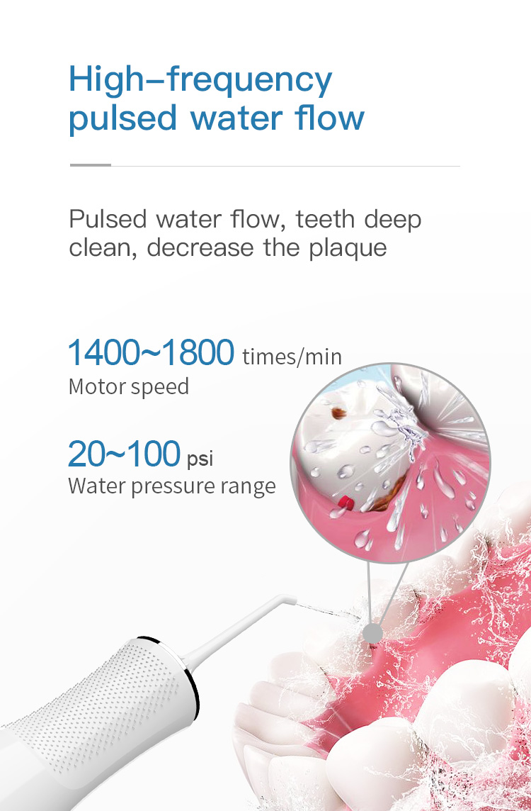 2022 NEW IPX7 Water Dental Jet Pik Cordless Water Flosser Portable Oral Irrigator Waterpick Teeth Cleaner Oral Irrigation