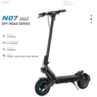 Skuter Listrik 48V 1000W 45 km/jam 15Ah N07 Lipat untuk Dewasa Motor Tanpa Sikat Baterai Lithium Ban Tubeless
