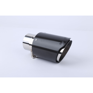 Système d'échappement de voiture très vendu, embouts d'échappement modifiés en fibre de carbone, bord droit, acier inoxydable, épaisseur 1,5 mm, noir mat pour BMW - Product Image 5