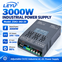 Alimentation industrielle à découpage réglable LEYU 3000W 24V 125A CV CC avec contrôle analogique 0-10V pour équipement industriel