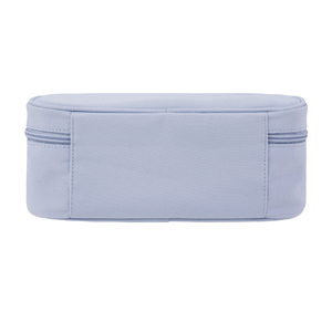 Estuche para lápices azul claro con cierre de cremallera y parche de oso para uso escolar u oficina - Product Image 3
