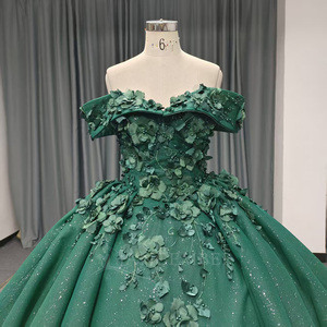 Vestido de Gala Moderno Verde Esmeralda Lsany197, Talla Grande, con Lentejuelas y Cristales, con Cordones, Estilo Natural para Quinceañera, <span class=keywords><strong>Servicio</strong></span> OEM Jancember - Product Image 6