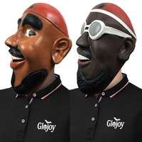 Masque en latex amusant, capuche de personnage de film pour boîte de nuit, DJ, fête, jeu de rôle, mascarade, accessoires d'Halloween, personnalisable