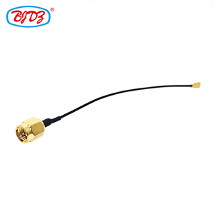 Enchufe macho RP SMA de fábrica/conector hembra 90 grados <span class=keywords><strong>Cable</strong></span> de extensión de antena WIFI 1,13mm RF Coaxial Pigtail para enrutador 3G 4G cobre - Product Image 4