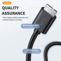 Kabel USB 3.1 ke Micro B Berlapis Perak Berkualitas Tinggi Baru untuk Transfer Data Hard Disk Kamera USB 3.1 dan Pengisian Daya Cepat