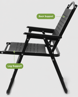 Chaise pliante inclinable de qualité supérieure en acier carbone, chaise longue d'extérieur pour le camping, la pêche, la plage, le jardin, le parc