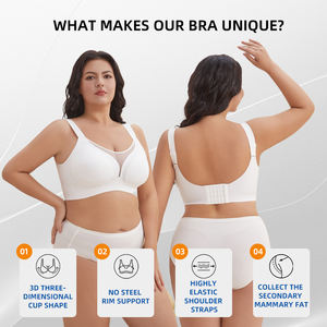 Reggiseno con spalline larghe ad alto elastico supporto per l'usura quotidiana reggiseno da allattamento Oem per taglie forti abbigliamento Casual mamme incinte - Product Image 3