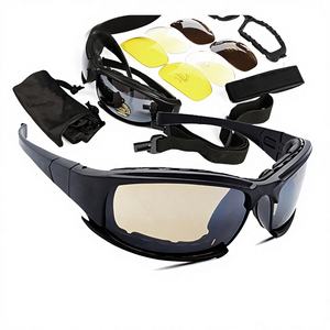 Lunettes de moto tactiques polarisées CS, vente directe fabricant, monture intégrale, protection contre le vent et les chocs pour la conduite en extérieur - Product Image 2