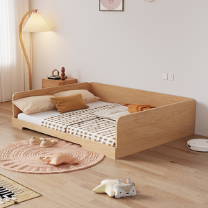 Lit de sol Montessori Tomy <span class=keywords><strong>Niki</strong></span> 2026 avec panneaux modernes et barrières de sécurité pour enfants - Product Image 2