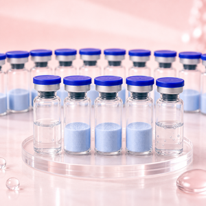 50mg GHK-Cu Lyophilized Powder Vial 99% Purity Copper Tripeptide-1 Blue Copper Peptide Topical Skincare Raw Material for Serum - Product Image 2