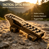 Riser Mount Taktis Instalasi Stabil Model Terbaru, Satu Bagian, Mesin CNC, Aksesoris Taktis
