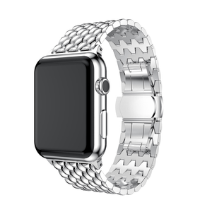 Vente chaude de bracelet de montre de haute qualité adapté à Apple Watch huitième génération bracelet en métal boucle papillon bracelet de remplacement - Product Image 5