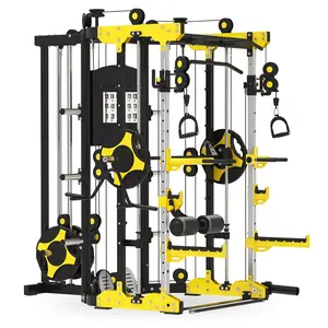 Máquina LKLSmith multifuncional para deportes en casa, equipo de gimnasio, jaula para gimnasio en casa, estante de sentadillas ajustable de potencia múltiple