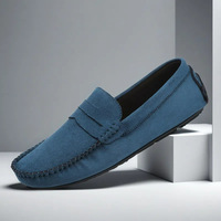 Nouvelles chaussures pour hommes en matériau peluche mat, taille plus, chaussures mocassins, chaussures décontractées, chaussures bateau haut de gamme, printemps été