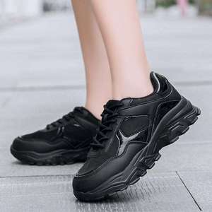 Nuevas zapatillas gruesas de moda para <span class=keywords><strong>mujer</strong></span>, zapatos deportivos informales, malla transpirable, atlético, gimnasio, entrenamiento, <span class=keywords><strong>tenis</strong></span>, <span class=keywords><strong>plataforma</strong></span>, zapatos para caminar - Product Image 4