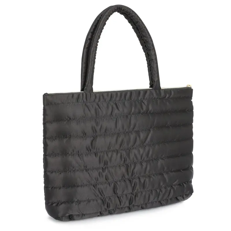 Lightweight Quilted Cotton Padded Shoulder Bag Down Handbag Crossbody Bag Large Puffy Tote Bag For Women