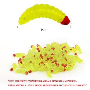 50/Túi Mồi Giun Gel Silica Nhân Tạo 20Mm/0.4G Mồi Giun Mềm Nhiều Màu Mồi Câu Cá Giun Bánh Mì Bán Sỉ - Product Image 3