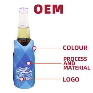 Ücretsiz baskılı logo soğutucu neopren bira kahve yeniden kullanılabilir yelek şekli olabilir şişe soğutucu - Product Image 4