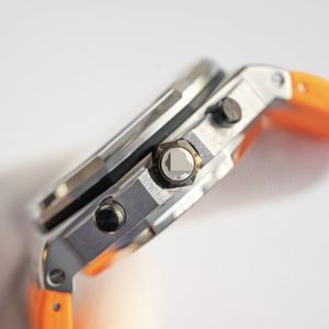 Montre sport mécanique squelette pour homme, style influenceur, cadran à aiguilles, boîtier en acier inoxydable, bracelet en caoutchouc - Product Image 5