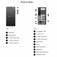 Nouveaux ordinateurs de bureau Dell ECT1250 en stock, Intel Core i5 14400, RAM DDR5, SSD NVME, Wi-Fi, pour entreprises, bureaux et éducation.