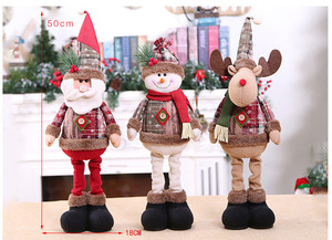 Muñeco de Santa Claus, Estatua de Reno, Adornos de Muñeco de Nieve, Reno Rudolph con Nariz Roja, Decoración Navideña - Product Image 5