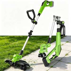 VERTAK-A 20V Tondeuse à gazon pliable, débroussailleuse, <span class=keywords><strong>coupe</strong></span>-bordures, désherbeuse électrique sans fil avec roue - Product Image 1
