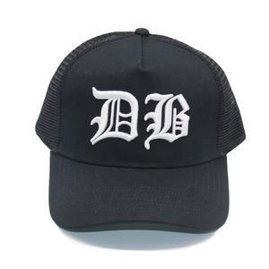 Casquette de baseball brodée de logo personnalisé en coton noir à 5 panneaux - Product Image 2
