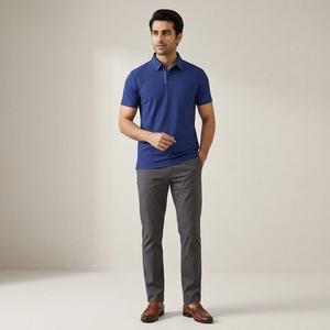 Chemise polo en soie glacée à manches courtes, à séchage rapide, sans couture, à haute élasticité, avec logo personnalisé OEM, broderie et impression - Product Image 1
